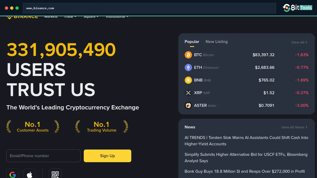 BNB official website preview