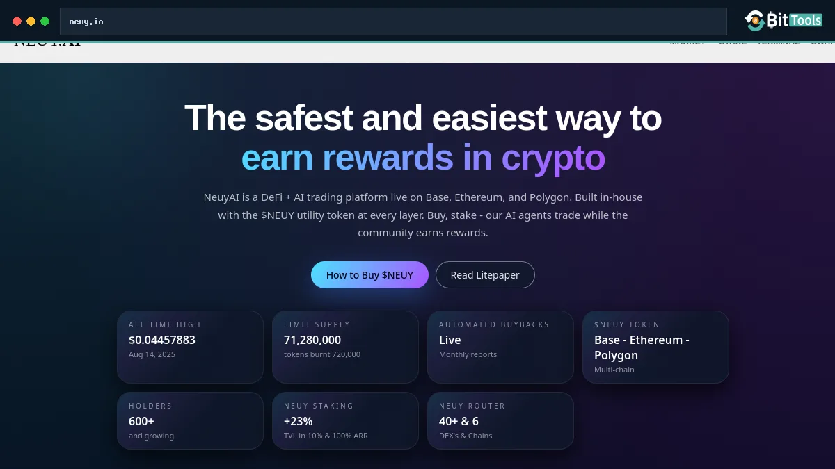 NEUY official website preview