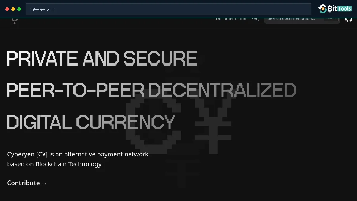 Cyberyen official website preview