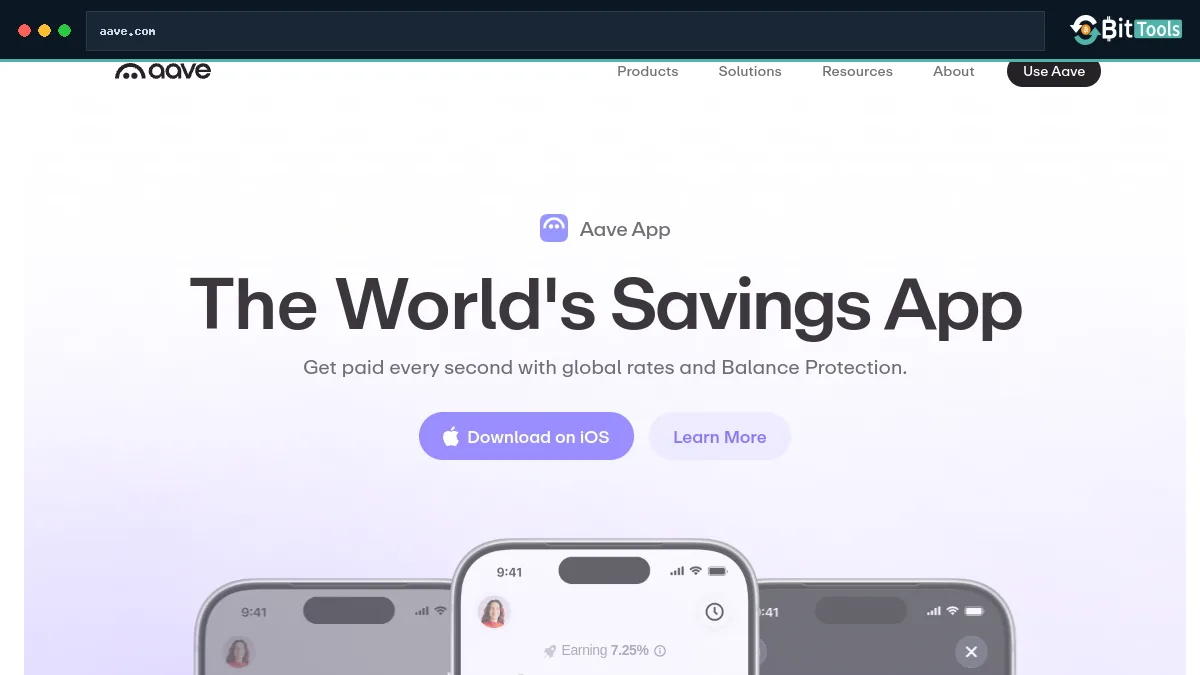 Aave official website preview