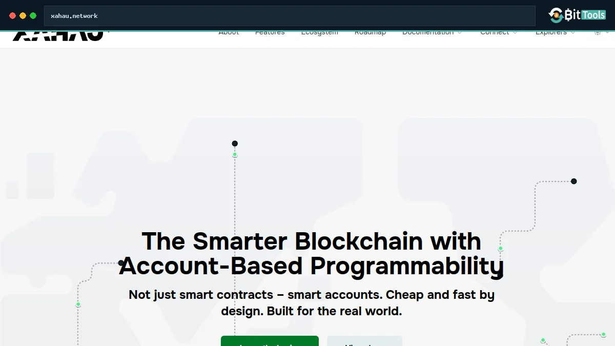 Xahau official website preview