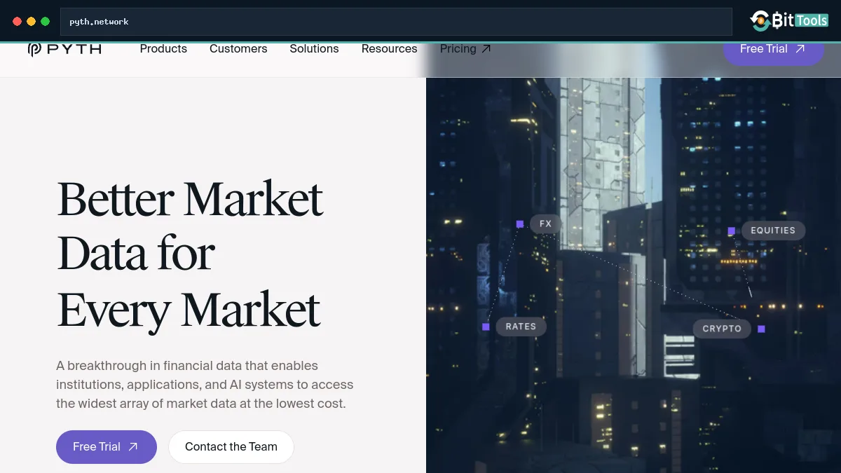 Pyth Network official website preview