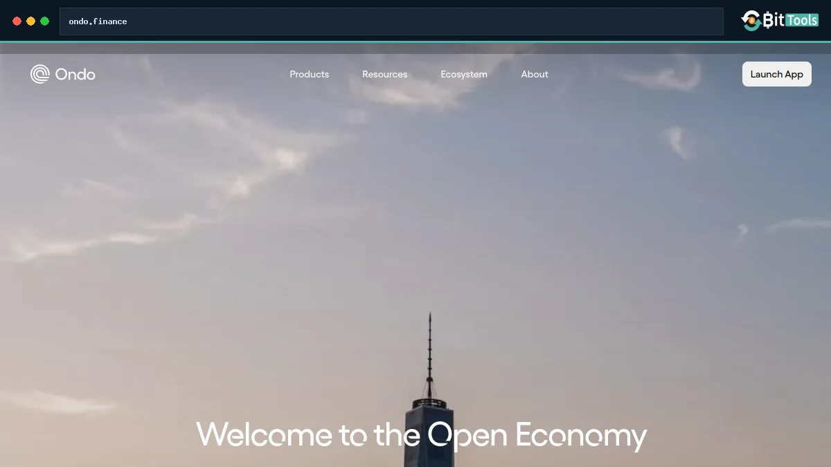 Ondo US Dollar Yield official website preview