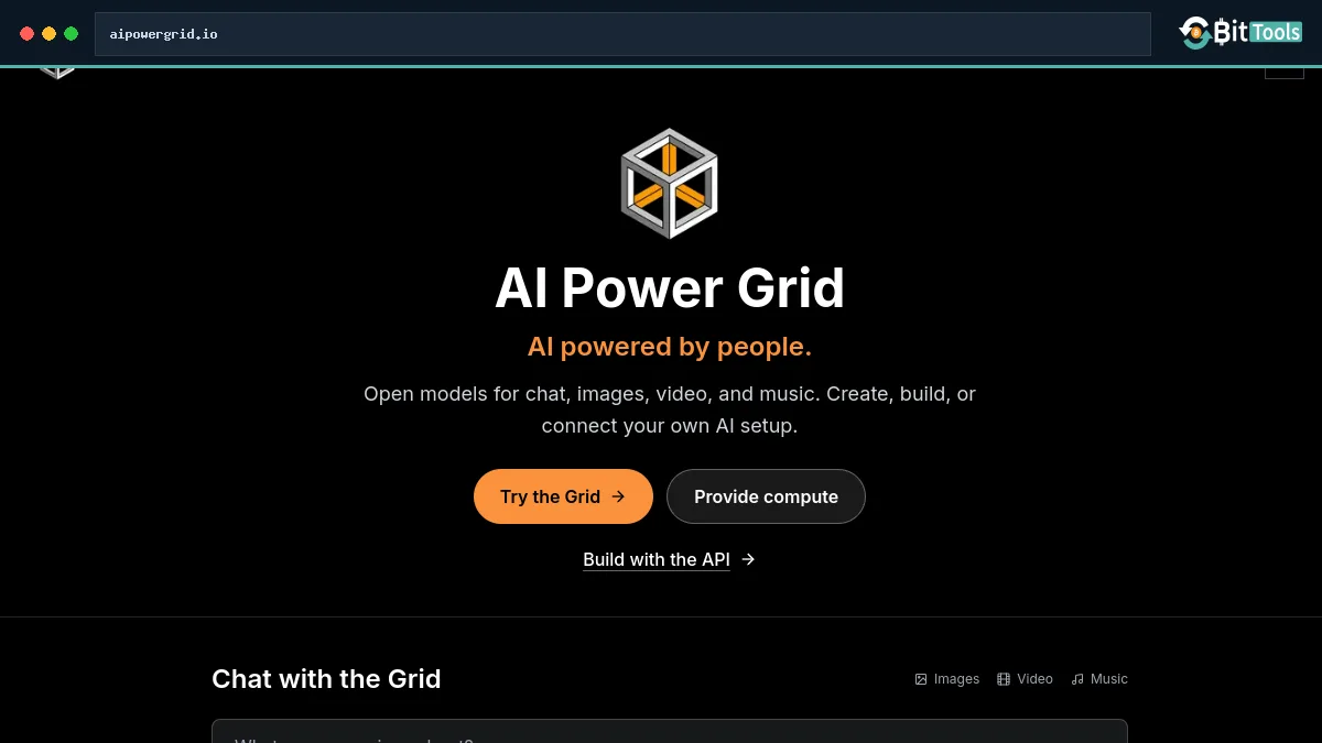 AI Power Grid official website preview