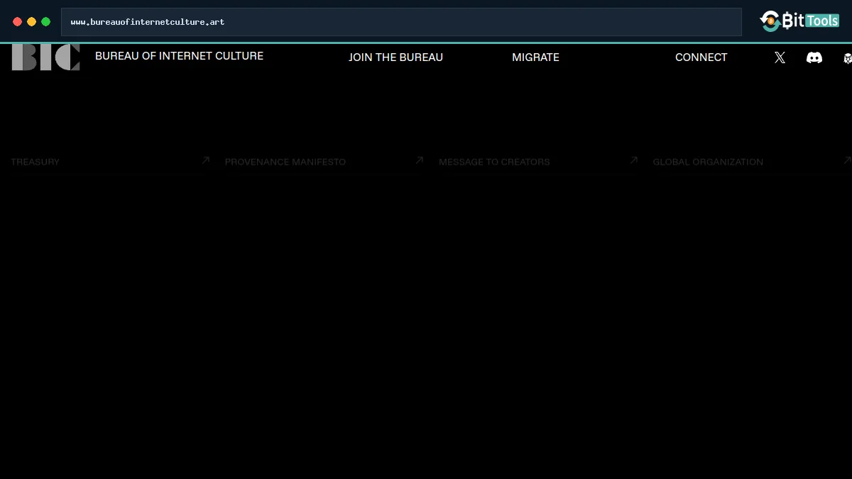 Bureau of Internet Culture official website preview