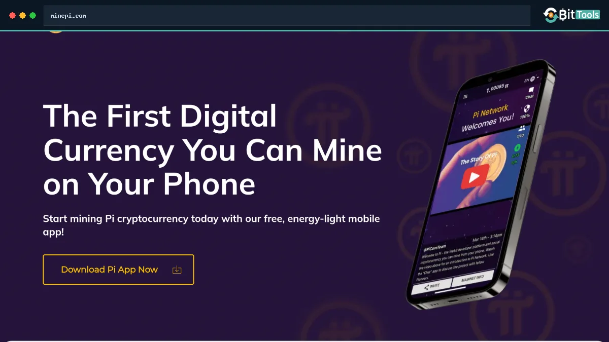 Pi Network official website preview