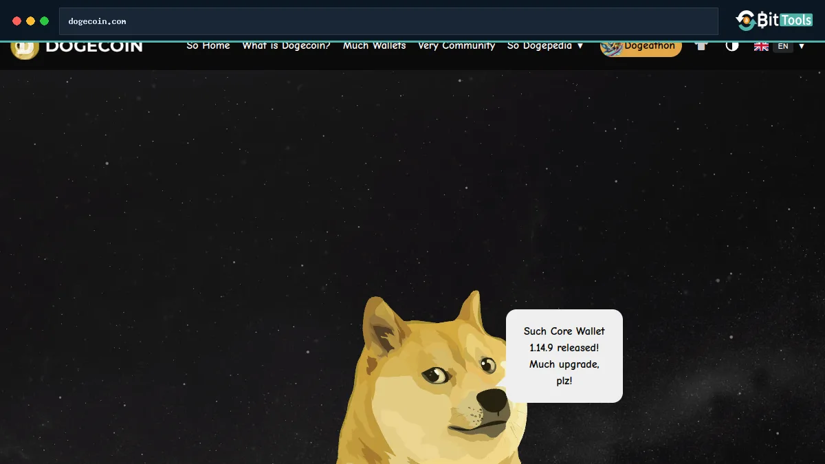 Dogecoin official website preview