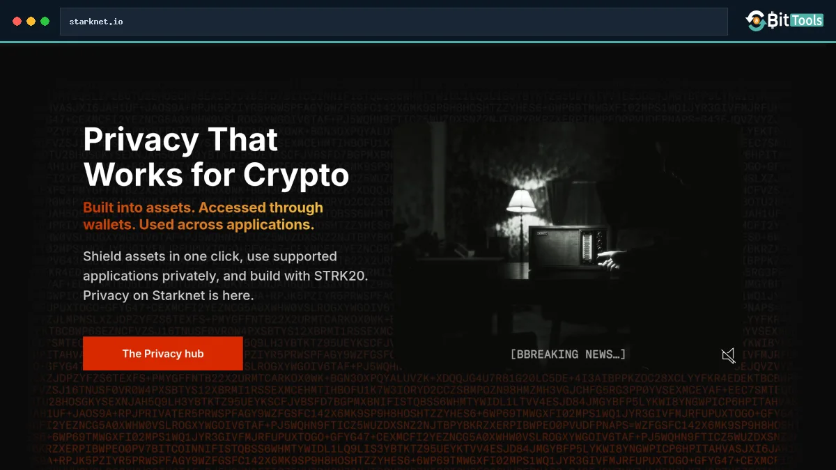 Starknet official website preview