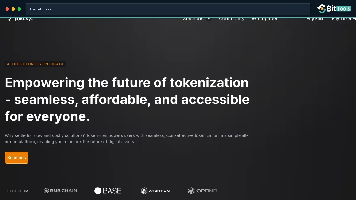 TokenFi official website preview
