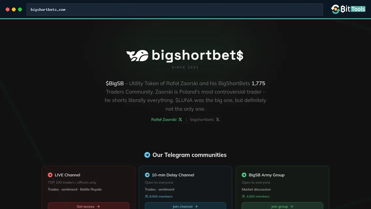 BigShortBets official website preview