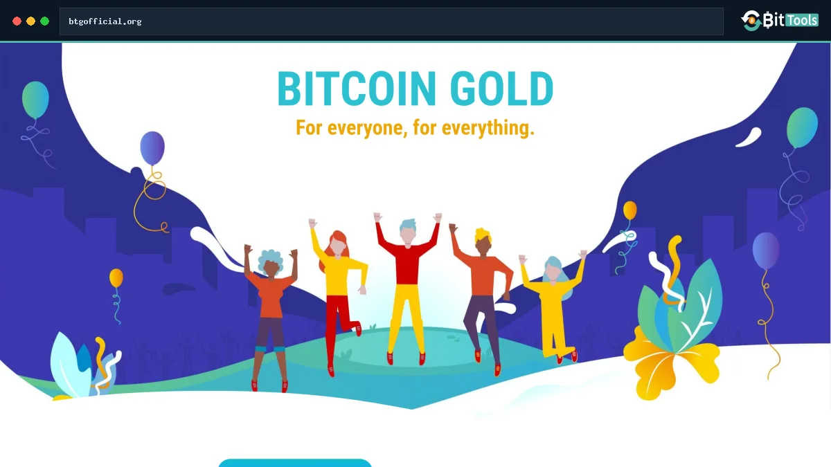 Bitcoin Gold official website preview