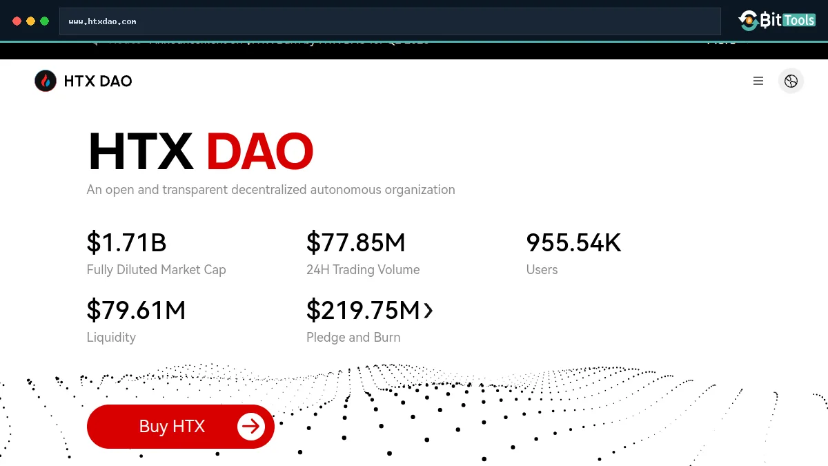 HTX DAO official website preview