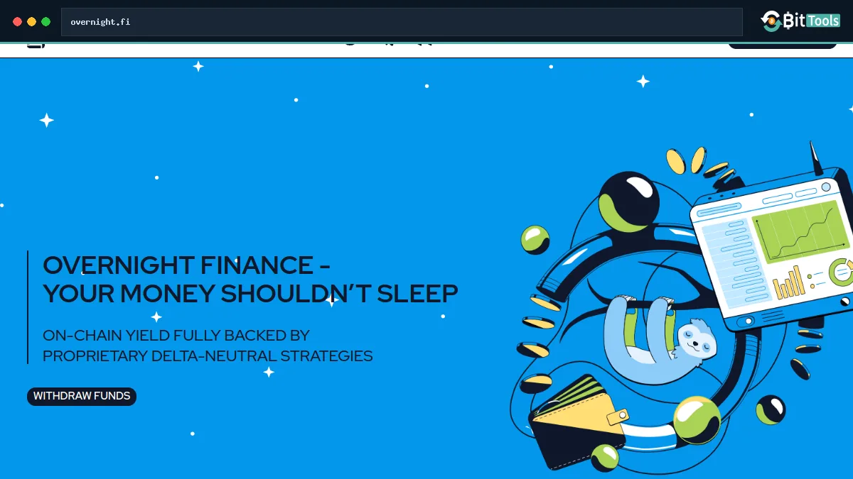 Overnight.fi USDT+ official website preview