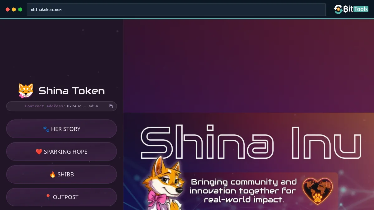 Shina Inu official website preview