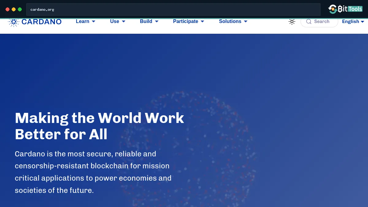 Cardano official website preview