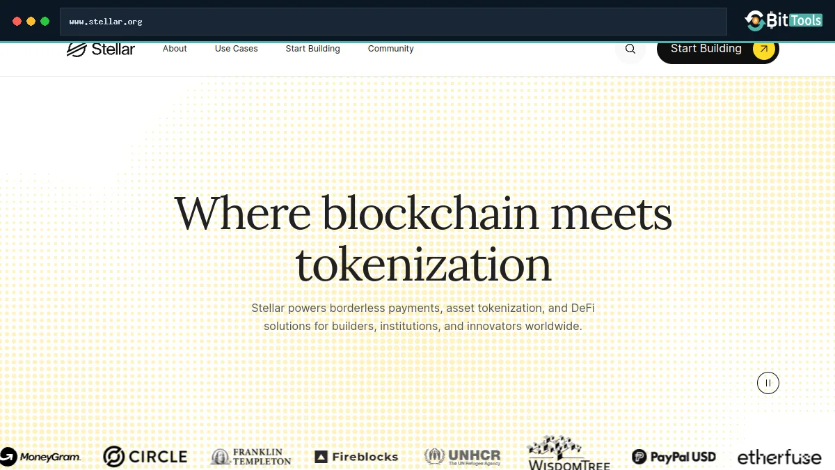Stellar official website preview