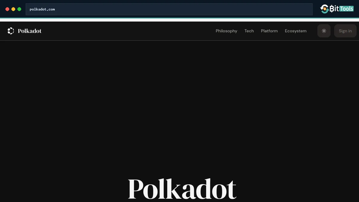 Polkadot official website preview