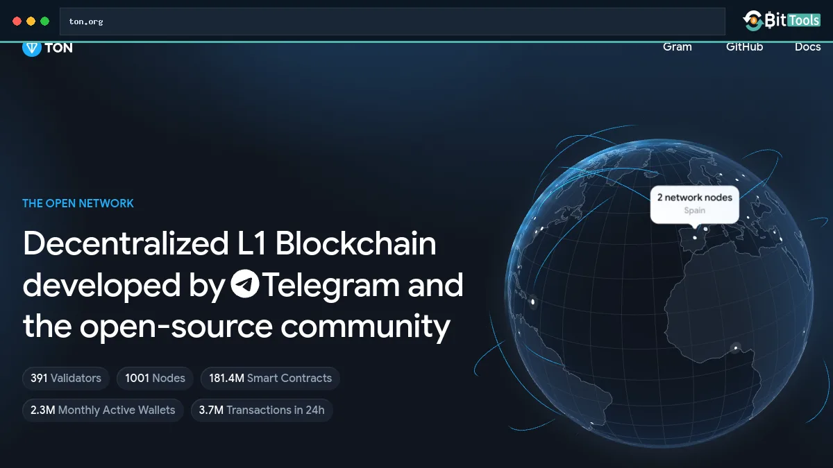 Gram (prev. Toncoin) official website preview